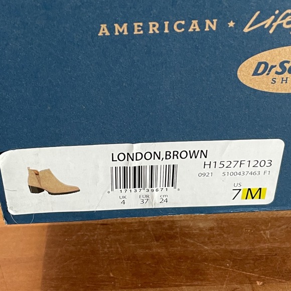 Dr. Scholl's London Block Heel Bootie brown 7M - Picture 8 of 11